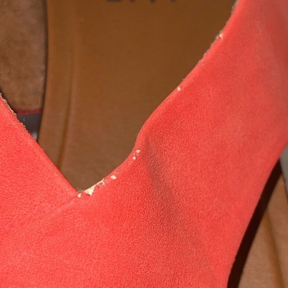 Naturalizer Women's Sandals Size 6.5M Coral/Red Wedge Criss Cross Open Toe - Picture 9 of 12